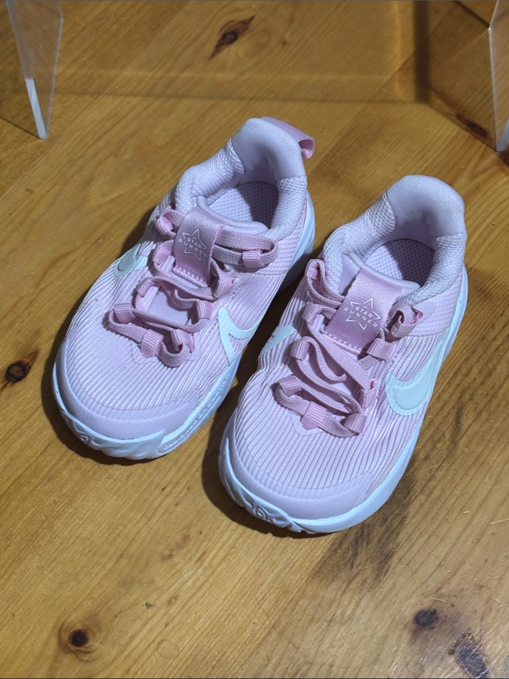 Nike Kids Pink and White Lace-Style Athletic Sneakers 6C